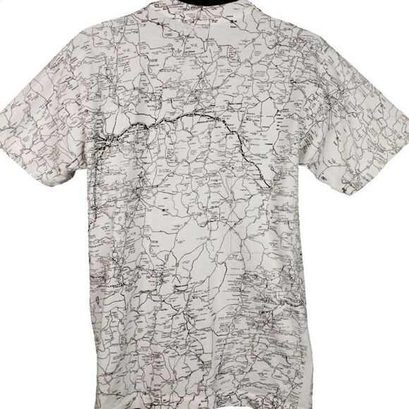 Oregon State Road Map T Shirt Vintage 90s All Over Print Made In USA Mens Size L - Picture 3 of 6